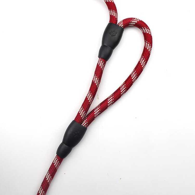 Reflective Nylon Braided Climbing Rope Double Handle Pet Leash Training Walking Dog Leash