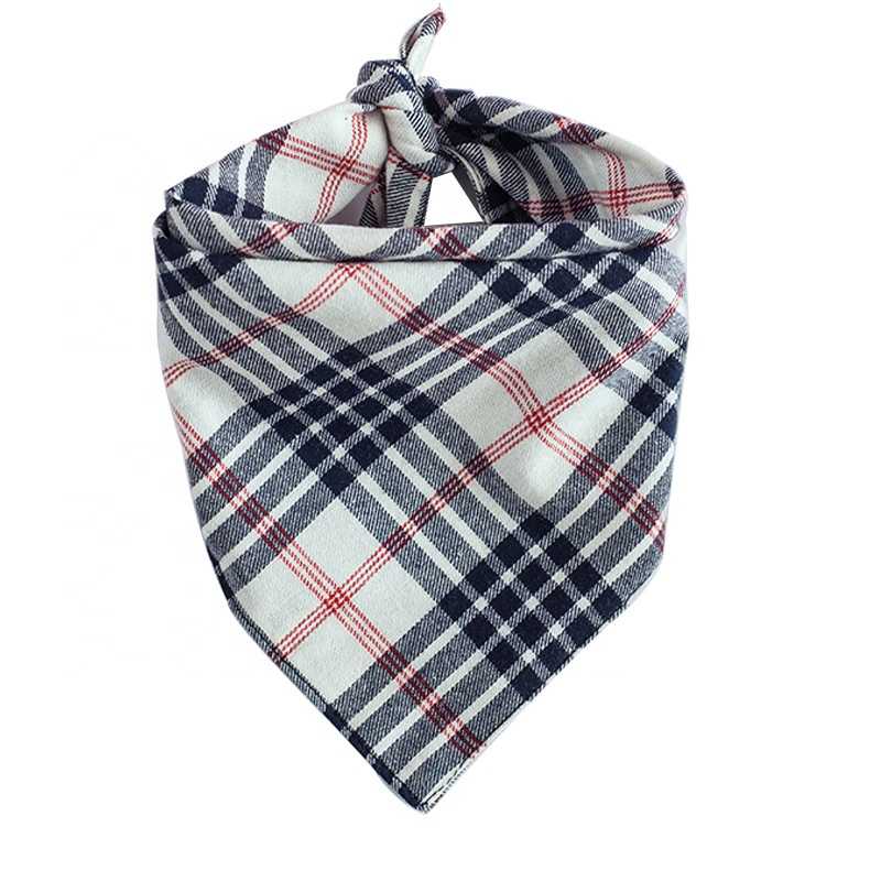 Amazon Plaid Washable Square Dog Bow Ties Custom Adjustable Bibs Scarf Pet Dog Bandana