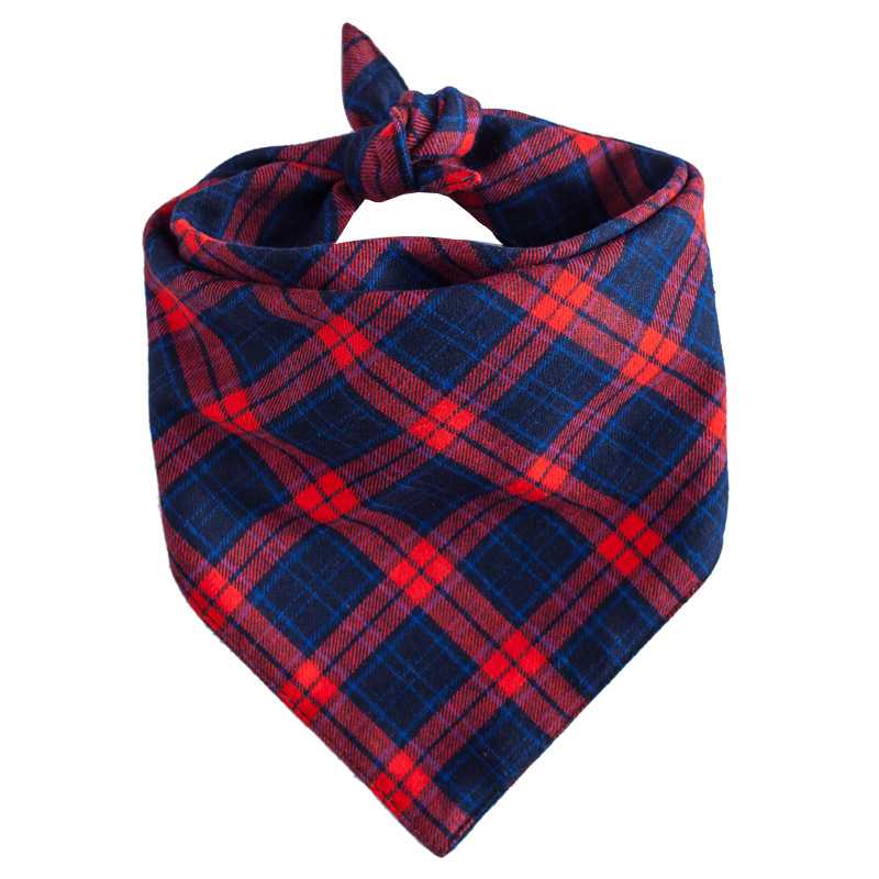 Amazon Plaid Washable Square Dog Bow Ties Custom Adjustable Bibs Scarf Pet Dog Bandana