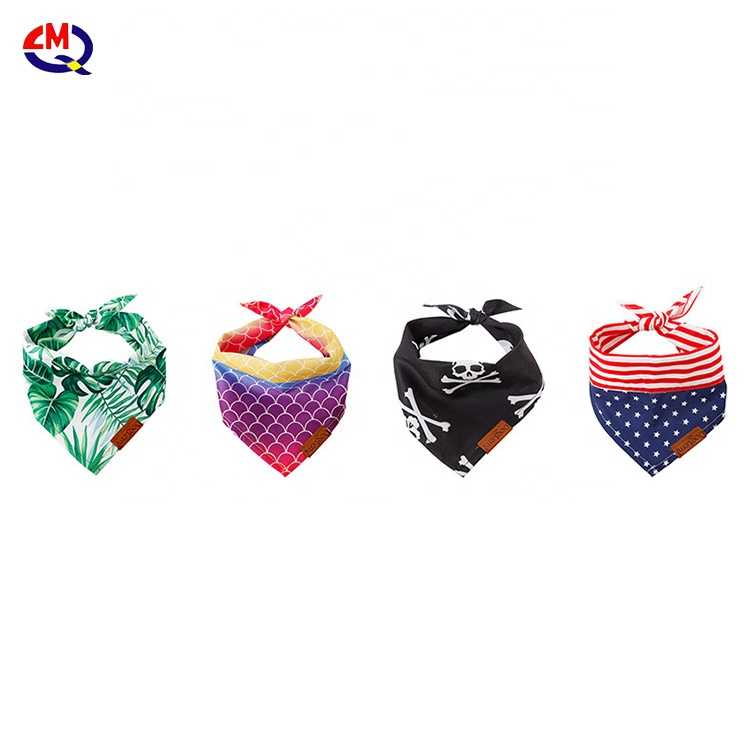 Cute Pet Scarf Dog Bandana Triangle Plain Dog Bandana Washable Dog Collar Bandana