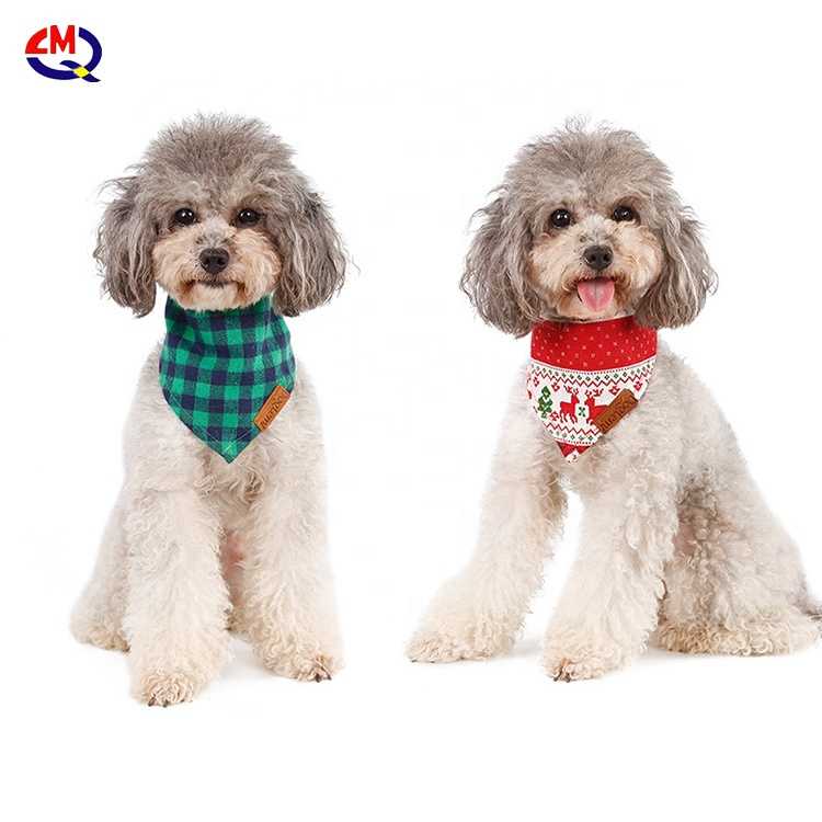 Cute Pet Scarf Dog Bandana Triangle Plain Dog Bandana Washable Dog Collar Bandana