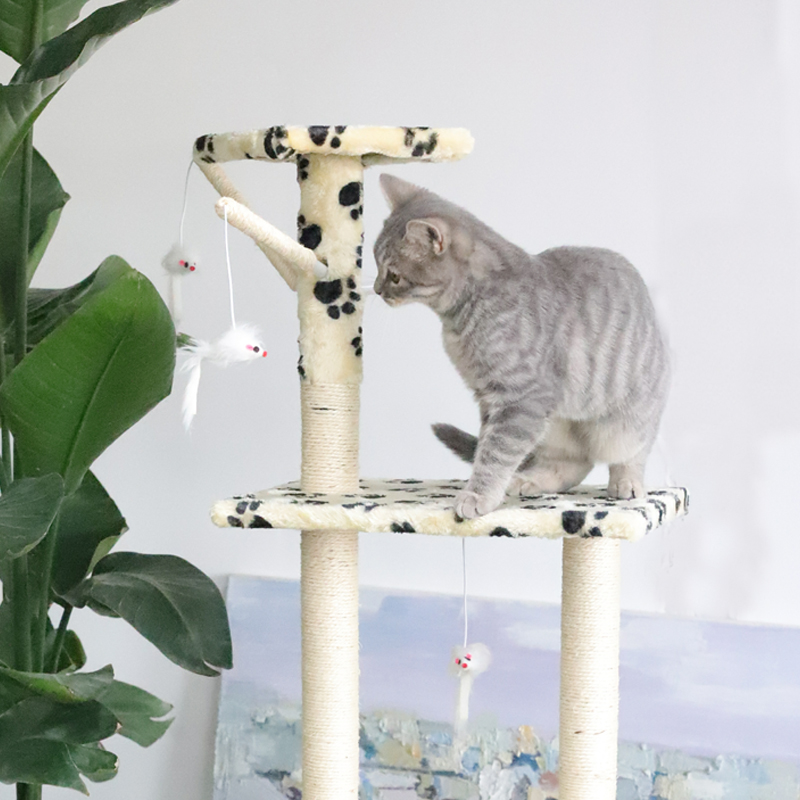 Castle Climb Scratch Scratcher Condo Wood Cat Furniture Tower Pet Cat Tree