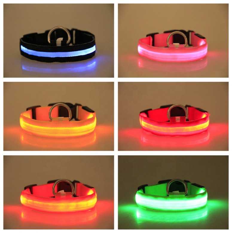 Dog LED Collar Pet Collar USB Rechargeable Luminous Loss Prevention Collar