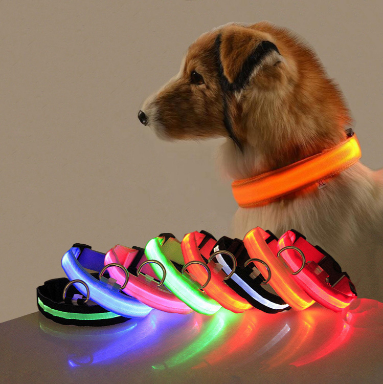 Dog LED Collar Pet Collar USB Rechargeable Luminous Loss Prevention Collar