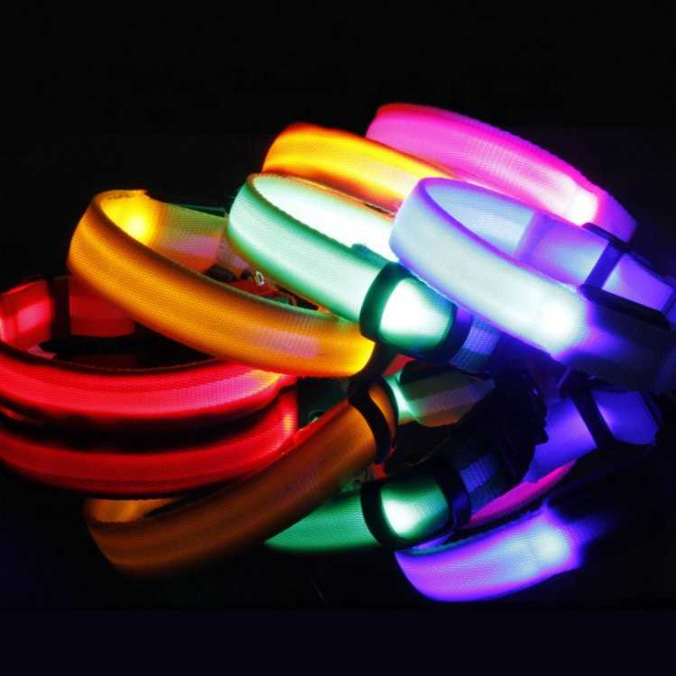 Dog LED Collar Pet Collar USB Rechargeable Luminous Loss Prevention Collar