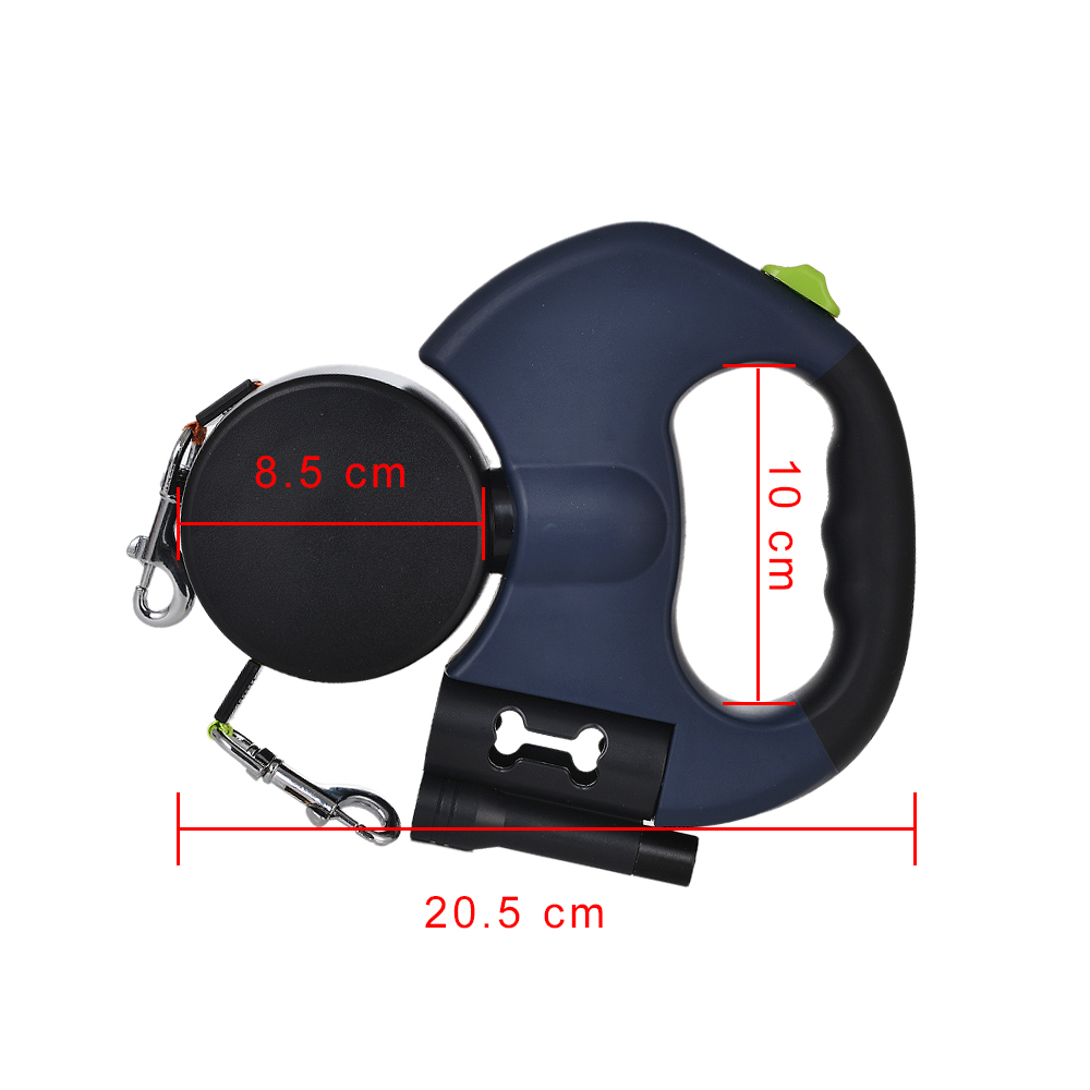 Good Pet 3M Multifunction Double Retractable Dog Leash With Waste Bag Dispenser