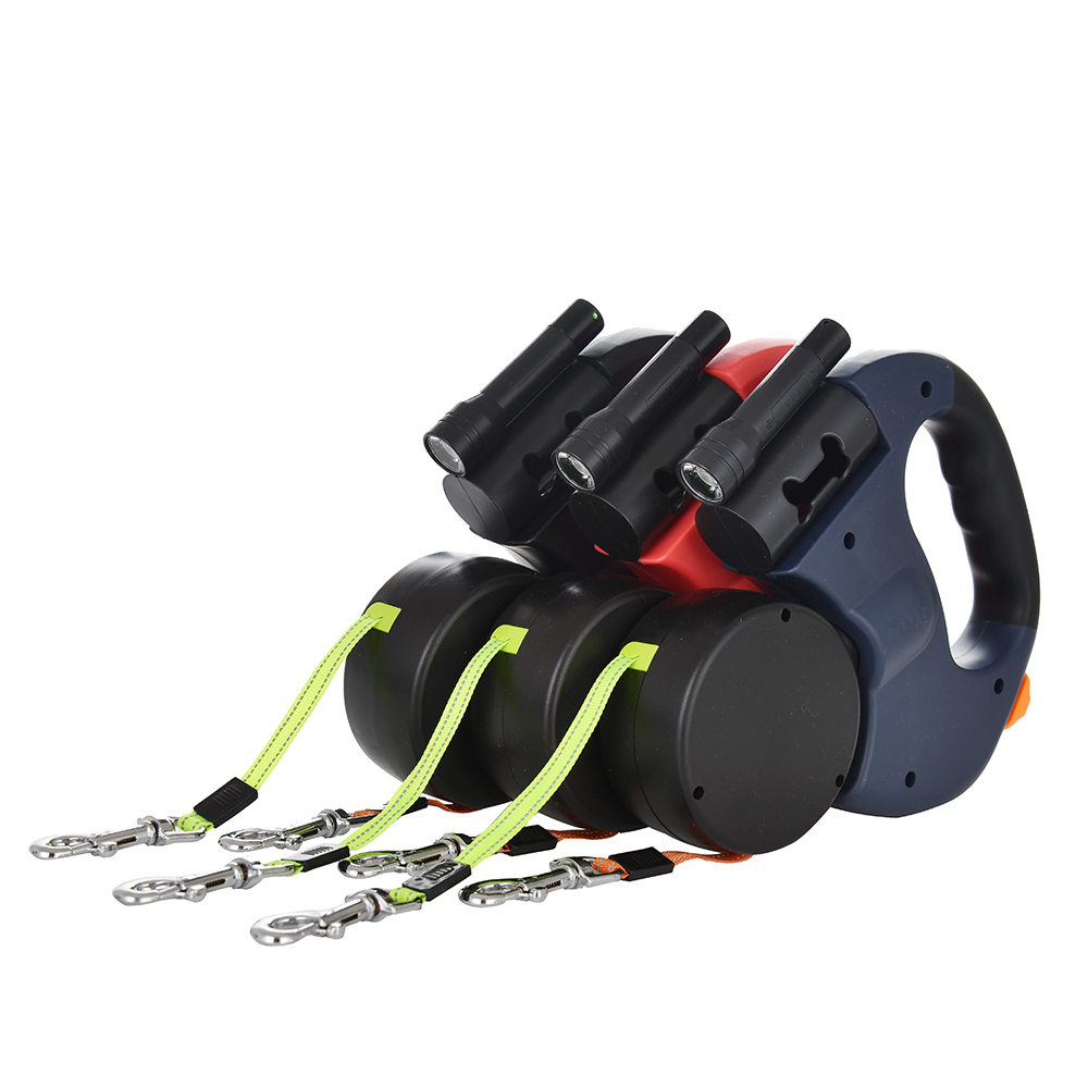 Good Pet 3M Multifunction Double Retractable Dog Leash With Waste Bag Dispenser