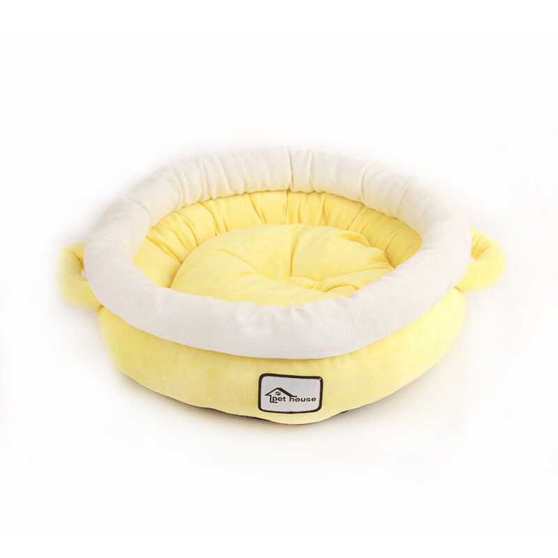 House Round Soft Fluffy Plush Comfy Washable Big Sofa Dog Cat Pet Beds