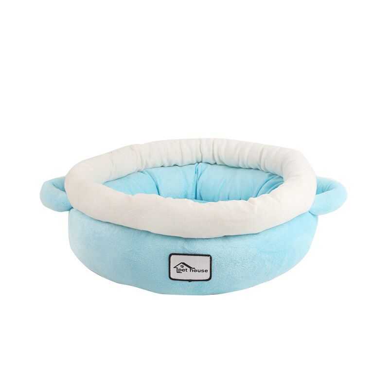 House Round Soft Fluffy Plush Comfy Washable Big Sofa Dog Cat Pet Beds