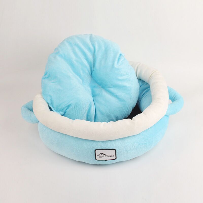 House Round Soft Fluffy Plush Comfy Washable Big Sofa Dog Cat Pet Beds