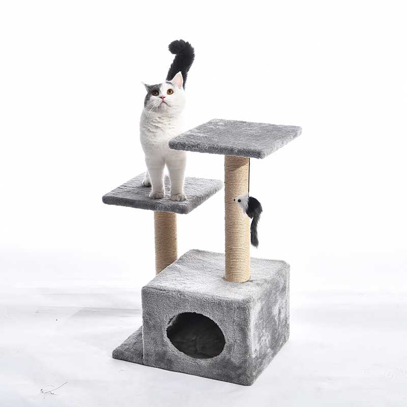 Made4Pets Cat Scratcher Tree With Mouse Toy Durable Cat Tree Furniture Cat Tower Tree House