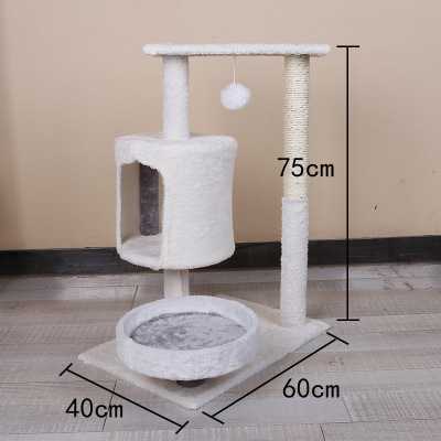 Manufacturer Customized Big Pet Cat Tower Condo Play House Pet Scratch Post Kitten Furniture