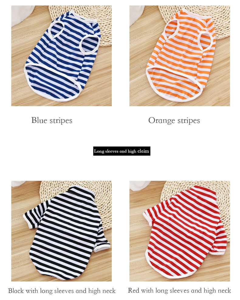 Outlet Accept Customization Beatuiful Striped Cotton Pet Clothing Summer Animals