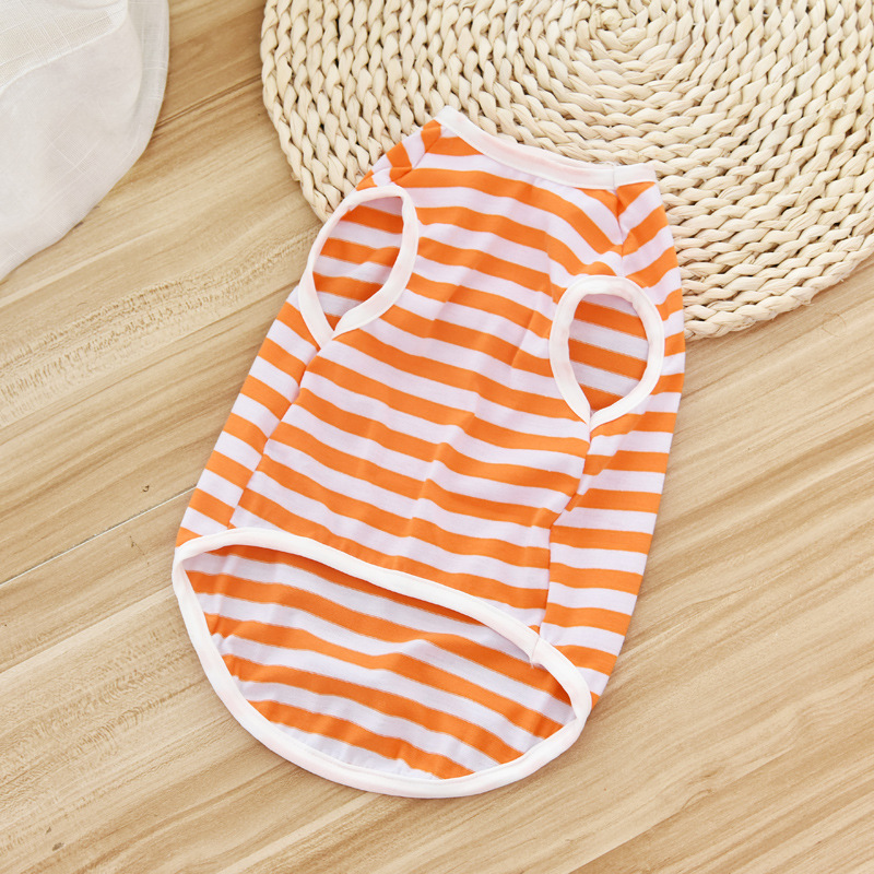 Outlet Accept Customization Beatuiful Striped Cotton Pet Clothing Summer Animals