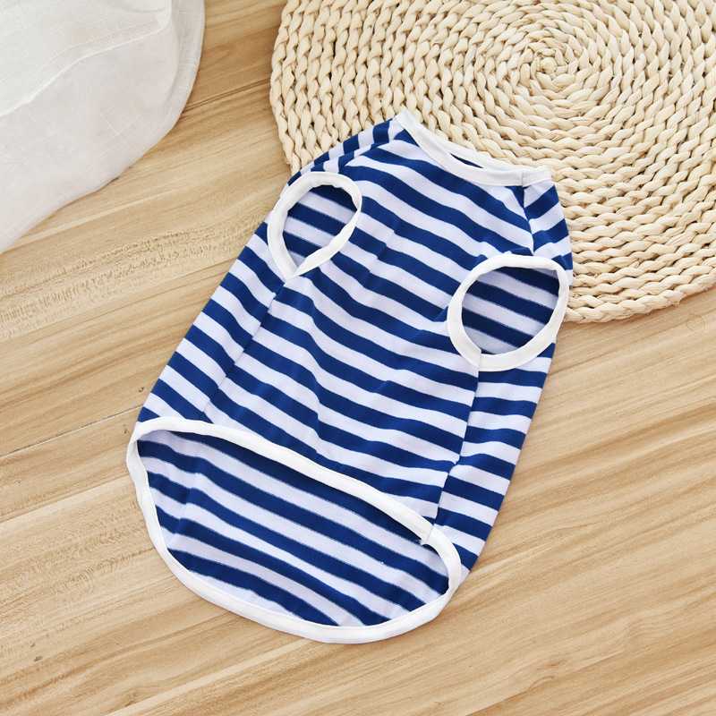 Outlet Accept Customization Beatuiful Striped Cotton Pet Clothing Summer Animals