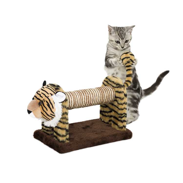 Plush Animal Pets Toys Zebra Shape Sisal Cat Scratcher Cat Scratching Post