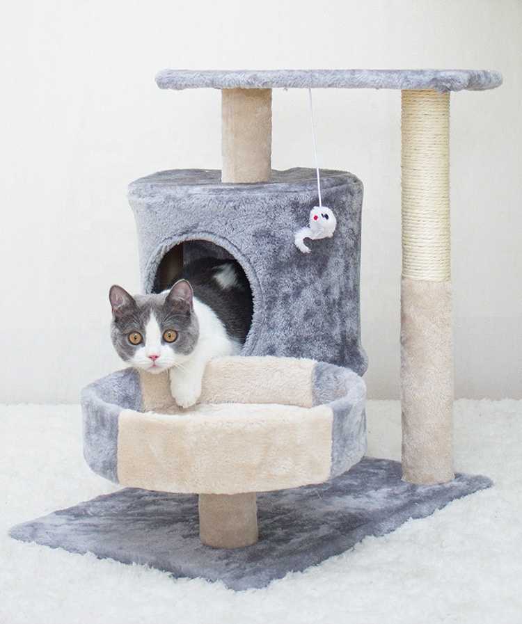 Small Mediumsized Cat Climbing Frame Cat Scratching Post Cat Tree House With Mouse Toys