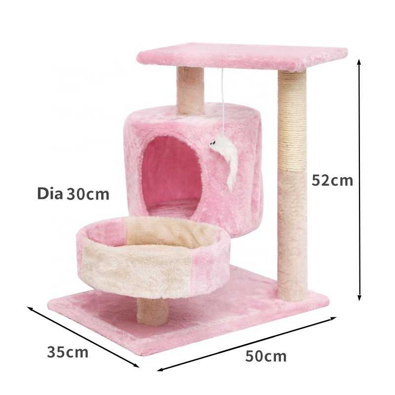 Small Mediumsized Cat Climbing Frame Cat Scratching Post Cat Tree House With Mouse Toys