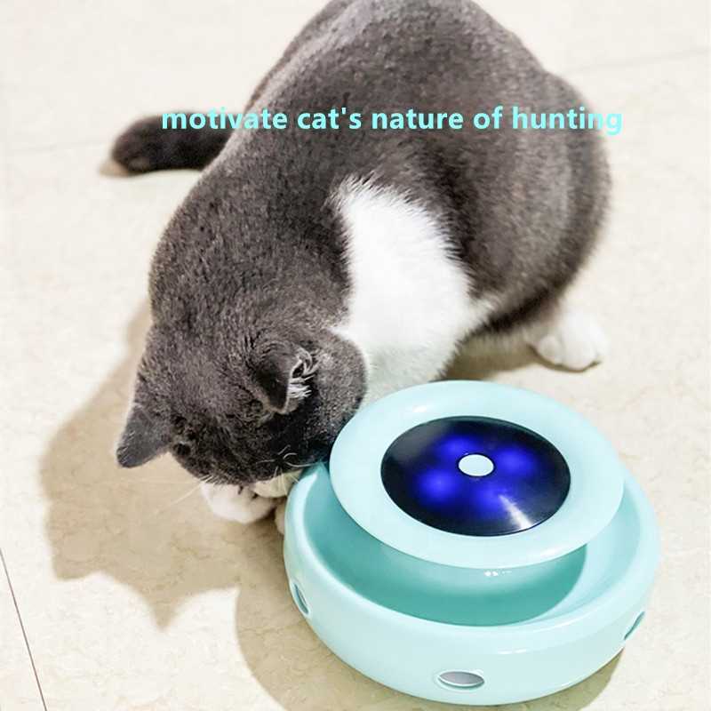 Smart Automatic Interactive Cat Pet Toys Funny Feather Teaser Cat Soft Toy Electrical Ball