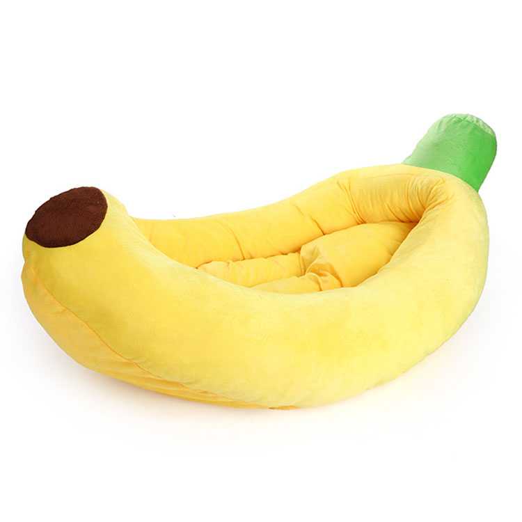 Cute Cool Warm Custom Banana Cat Bagel Dog Comfy Calming Pet Bed Funny Banana Bed Pet