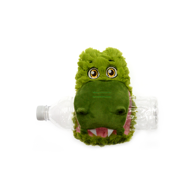 Biting Plastic Bottle Squeaky Advanced Technology Manufacturer Crunch Heads Plush Dog Toy
