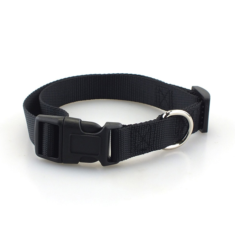 Oem Custom Personalized Logo Adjustable Blank Plain Nylon Pet Dog Collar