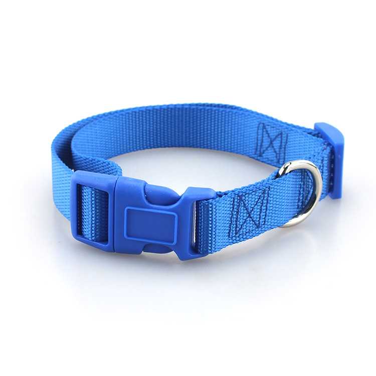 Oem Custom Personalized Logo Adjustable Blank Plain Nylon Pet Dog Collar