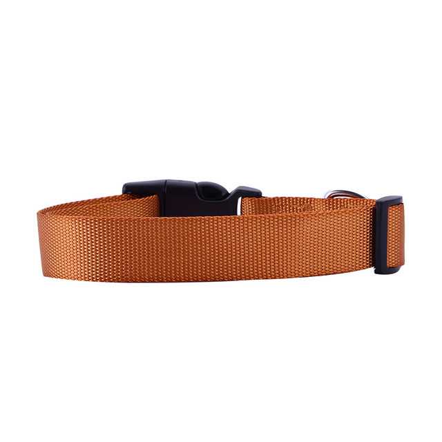 Oem Custom Personalized Logo Adjustable Blank Plain Nylon Pet Dog Collar