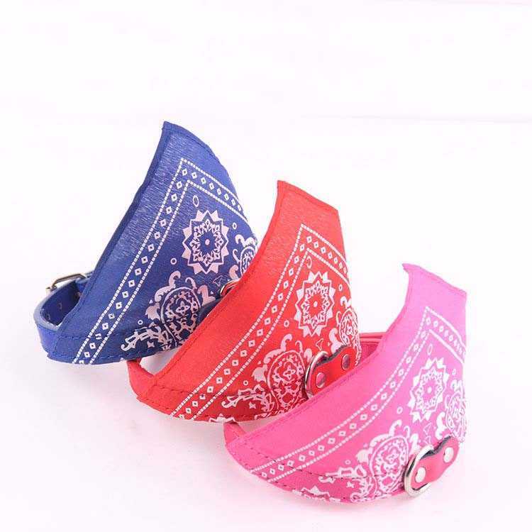 China Manufacturer Custom Print Logo Pet Dog Collar Bandana