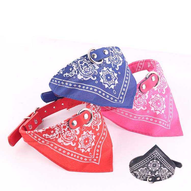 China Manufacturer Custom Print Logo Pet Dog Collar Bandana