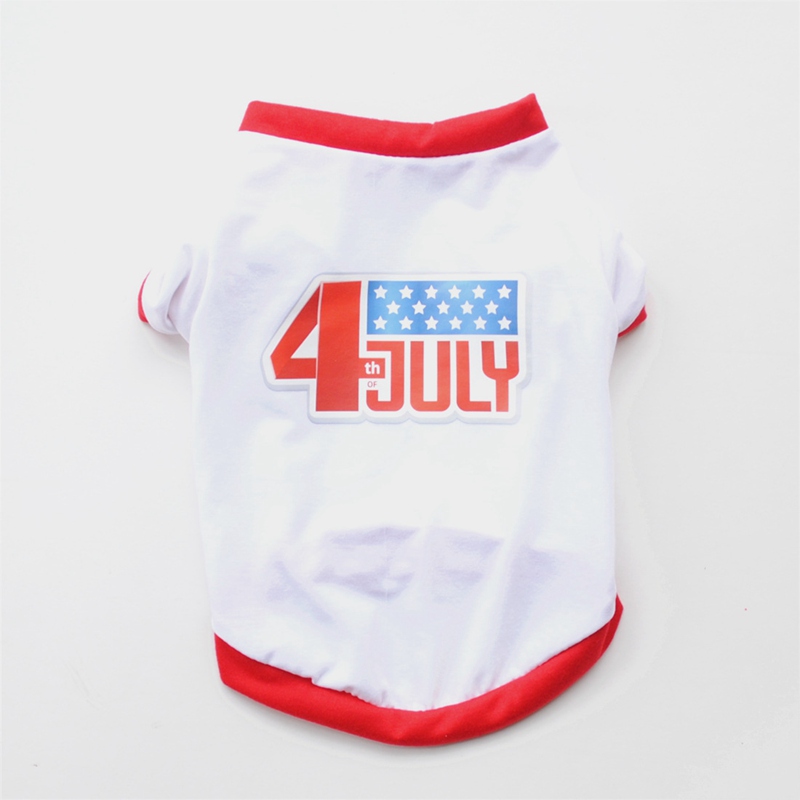 Competitive Custom 4th July Private Label Summer Chihuahua Pet Dog Dogs Clothes Clothing Manufac