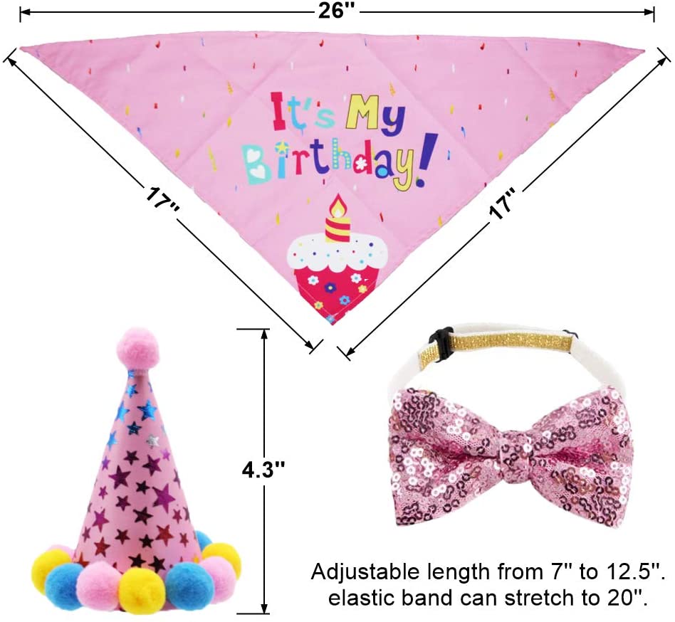 Competitive Personality Dog Collars Birthday Bow Tie