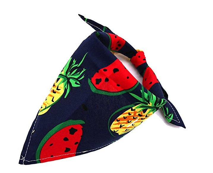 Custom Fruit Pattern Cotton Bandana Suitable Small Medium Large Pet Dog