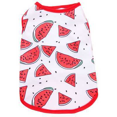 Cute Summer Avocado Cartoon Print Clothing Pet Matching Clothes Shirt Boy Dog