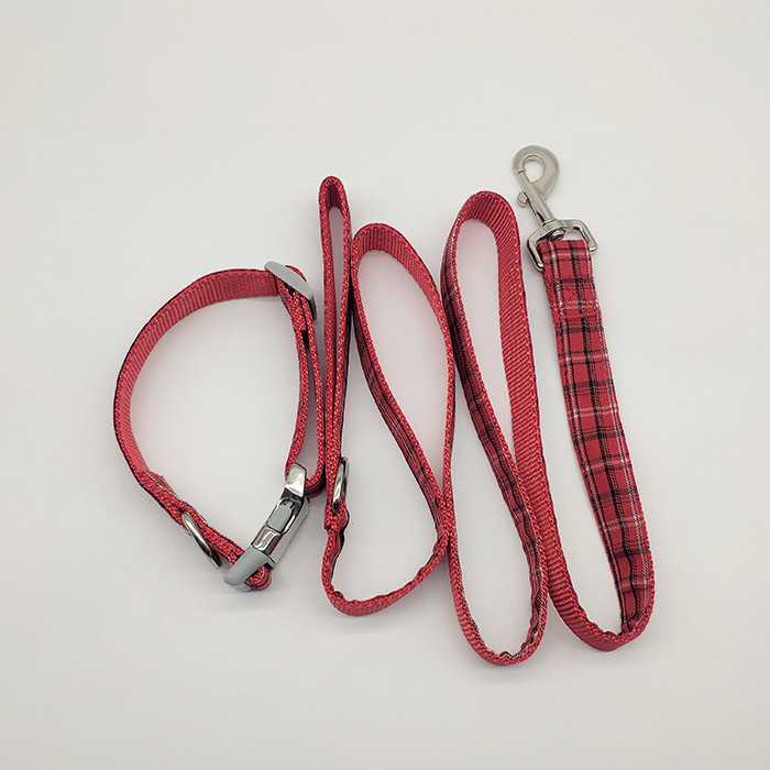 Ing Red Plaid Cute OEM Leash Pet Supplies Dog