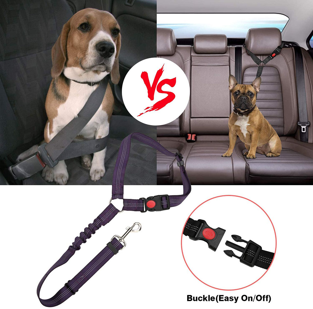 Pet Dog Seat Belt Adjustable Safety Leads Vehicle Pet Dog Cat Car Seatbelt Harness Dog Belt