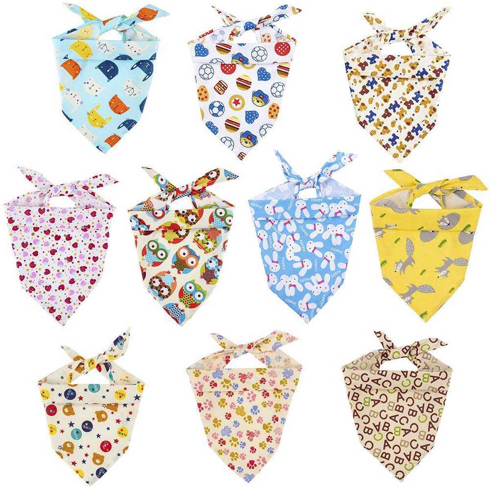 Pet Washable Triangle Plaid Pet Bandanas Adjustable Custom Dog Cat Bibs Scarf Bandana