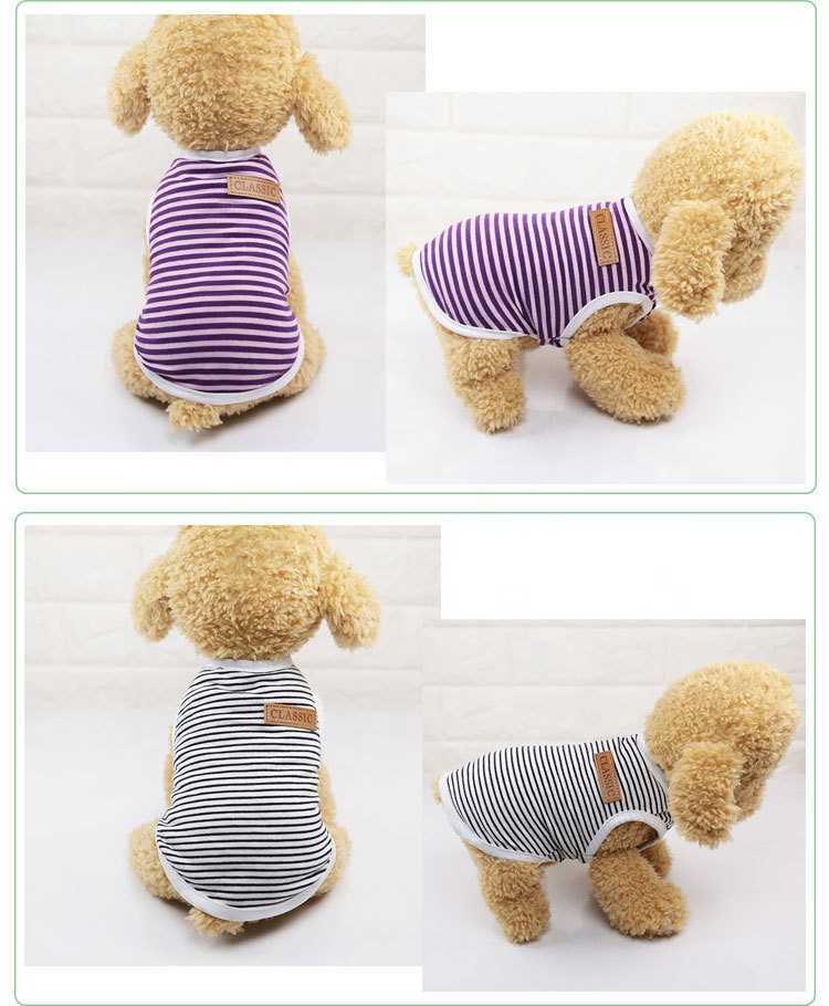 Small Dogs Chihuahua Pets Clothing Cat Outfit Cartoon Puppy Dog Vest Shirt Summer Pet Clothes