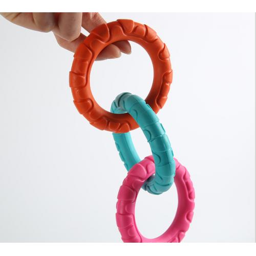 20 Cm Wave Stripes Three Rubber Chain Bite Resistant Pet Toy