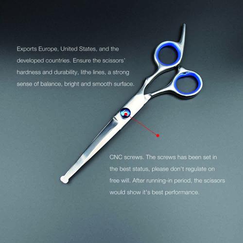 5 Pieces Pet Curved Straight Thinning Face Shears Hair Grooming Scissor Kit Dogs Cats