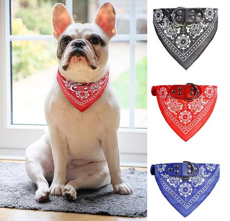 Adjustable Pet Cat Puppy Neckerchief Triangle Neck Scarf Bandana Collar Small Big Dog Pet Collar Accessories