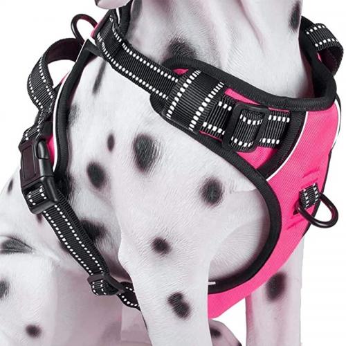 Adjustable Pet Vest ScratchResistant Oxford Material Reflective Vest Harness No Pull Dog Harness