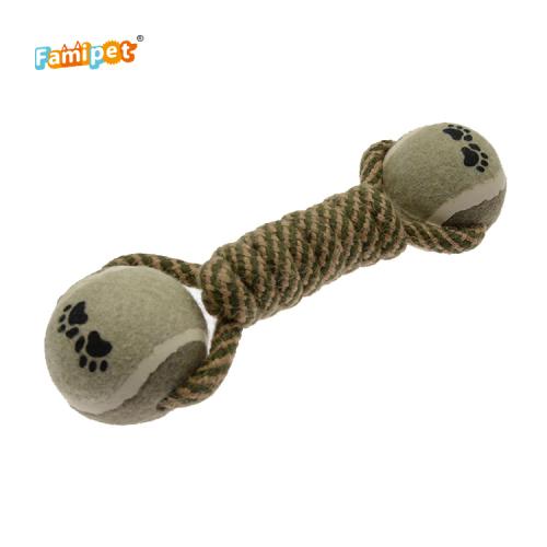 Advanced Technology Interactive Bite Chewy Tennis Ball Dumbbell Dogs Pet Toys Rope