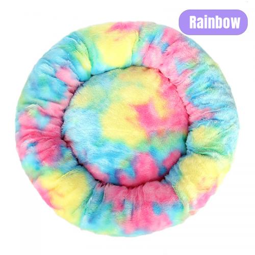 Anti Anxiety Comfy Calming Pet Bed Cozy Large Fluffy Dog Bed Washable Custom Round Cats