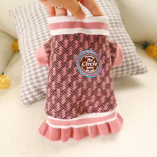 Assorted Colors Pattern Polyester Cotton Material Winter Dog Skirt Clothes