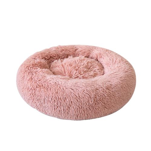 Best Cat Dog Sleep Donut Bed Indoor Sleeping Pet Soft Bed Plush Cotton Calming Pet Bed