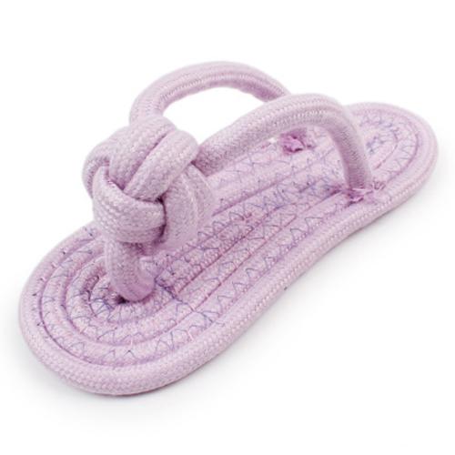 Bite Resistant Candy Colored Cotton Rope Woven Slippers Pet Toy