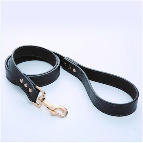Black Color Durable Pu Leather Pet Dog Leash 13130cm
