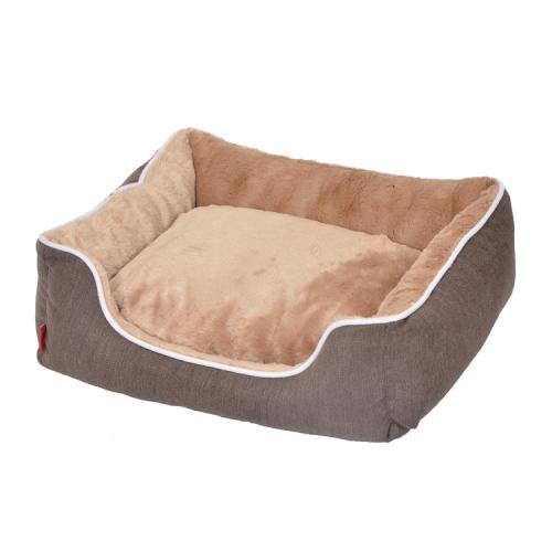China Cute Plush Cat Dog Bed With Cushion Fluffy Pet Bed Sets