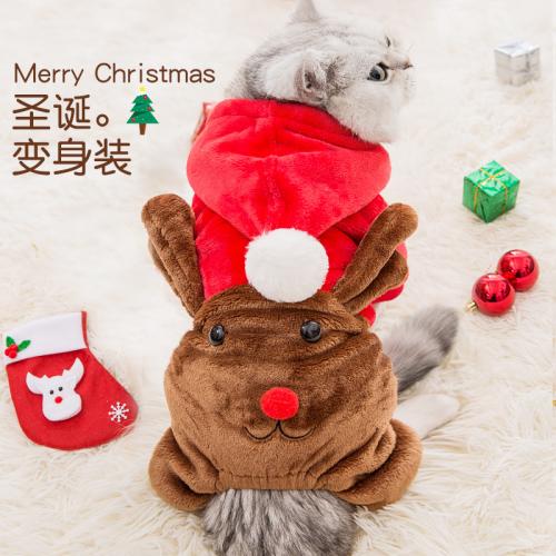 Christmas Dress Up Cat Winter Dress Warm Cat Halloween Funny Pet Costume